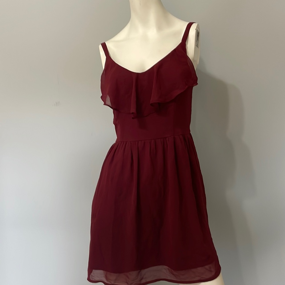 Bar III burgundy dress, 100% polyester, size M. Bundle & Save!!
